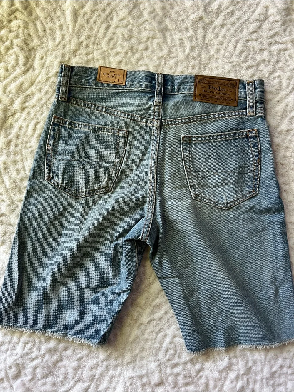 NWT Polo by Ralph Lauren Sullivan Slim Light Wash Denim Boy’s Shorts | Size 14